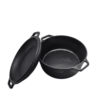 Cast Iron 26 cm 2 in 1 Dutch Oven