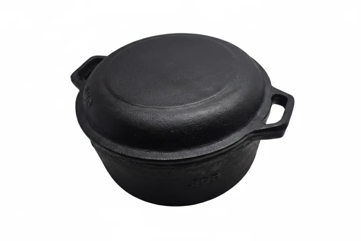 cast iron 2 in 1 dutch oven