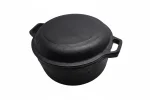 cast iron 2 in 1 dutch oven