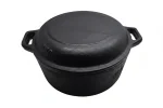 cast iron 2 in 1 dutch oven