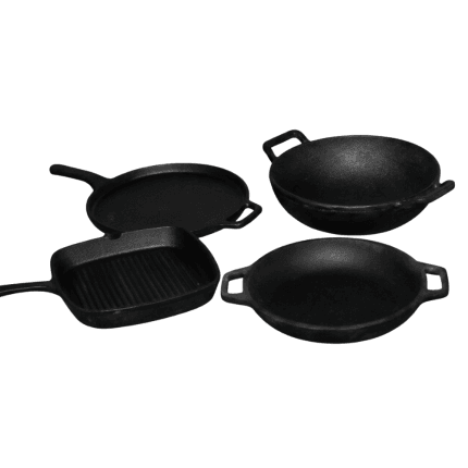 Cast Iron Induction Support Set-5 With BBQ