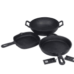 Cast Iron Induction Set-4 With BBQ