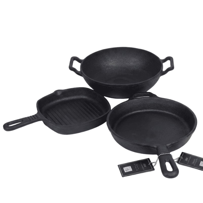 Cast Iron Induction Set-4 With BBQ